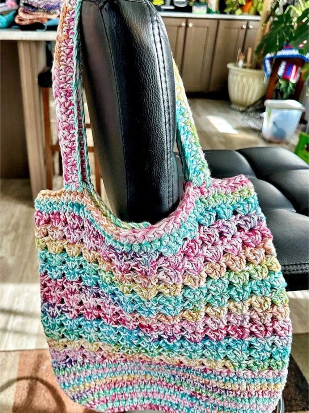 Handmade Multicolor Striped Shoulder Bag